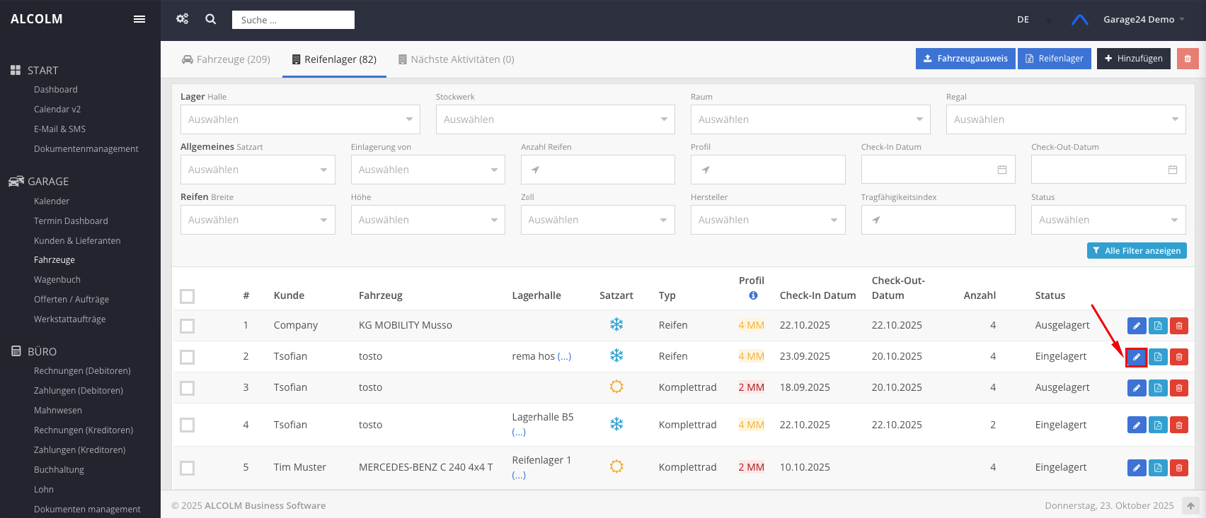 Auf bearbeiten klicken