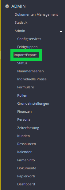 Navigation Import / Export