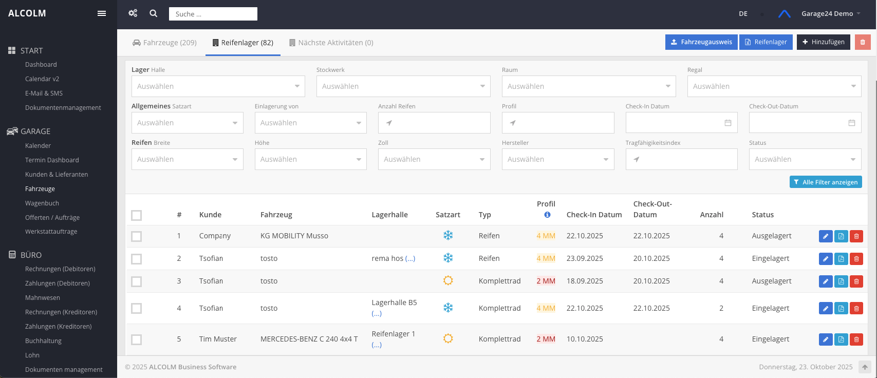 Tab wechseln zu Reifenlager