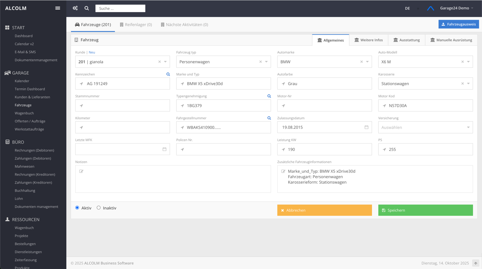 Alle Daten einfügen